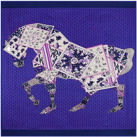 Silk Scarf Multicolor Square New Design Print