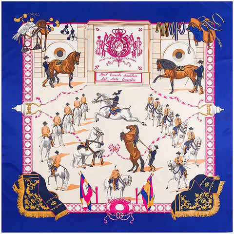 Silk Scarf Multicolor Square New Design Print