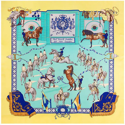 Silk Scarf Multicolor Square New Design Print