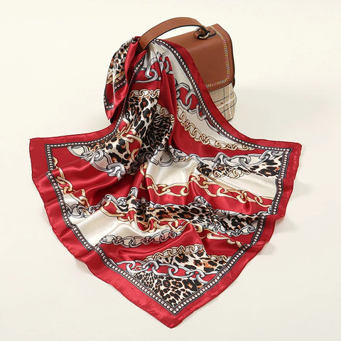 Vintage square silk scarf