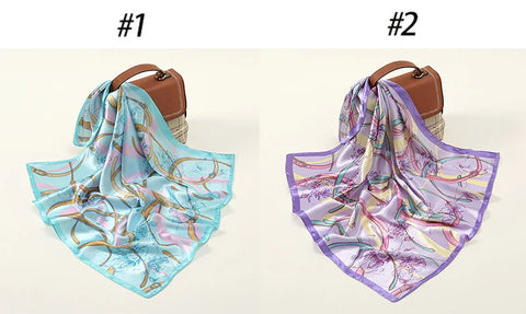 Vintage square silk scarf