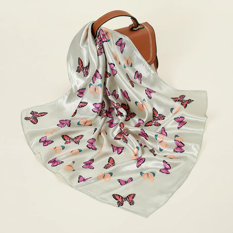 Vintage square silk scarf