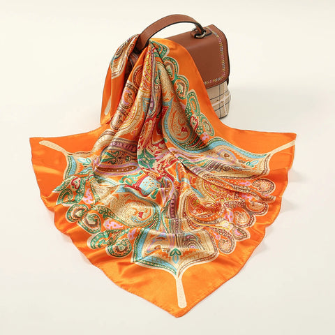 Vintage square silk scarf