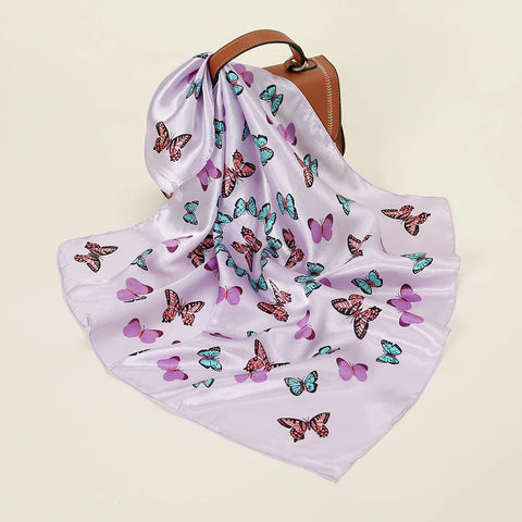 Vintage square silk scarf