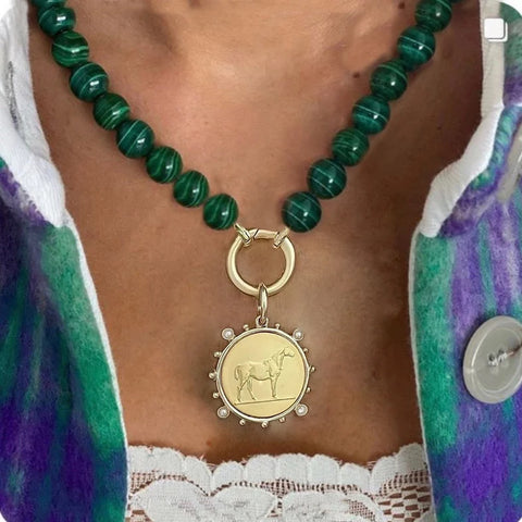 Ancient Coin Charm Pendant Necklace Athena Original Design
