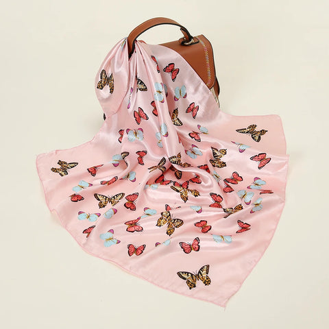 Vintage square silk scarf