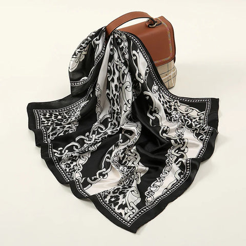 Vintage square silk scarf