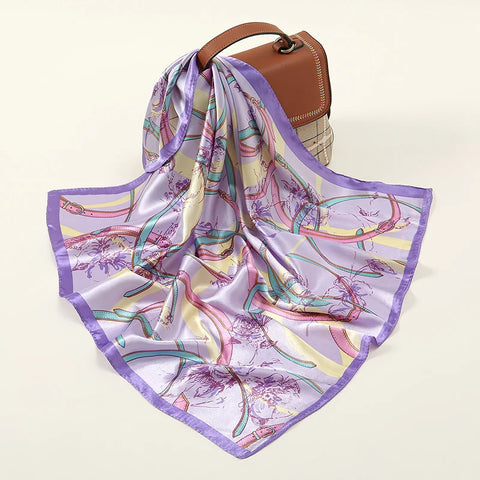 Vintage square silk scarf