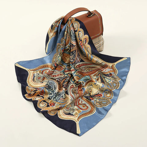Vintage square silk scarf