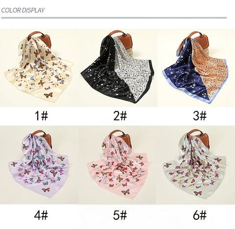 Vintage square silk scarf