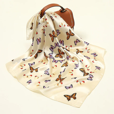 Vintage square silk scarf