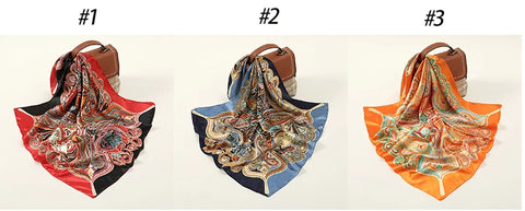 Vintage square silk scarf