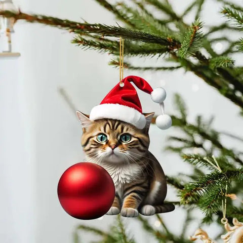 Enfeites de Natal de Gatos Fofos