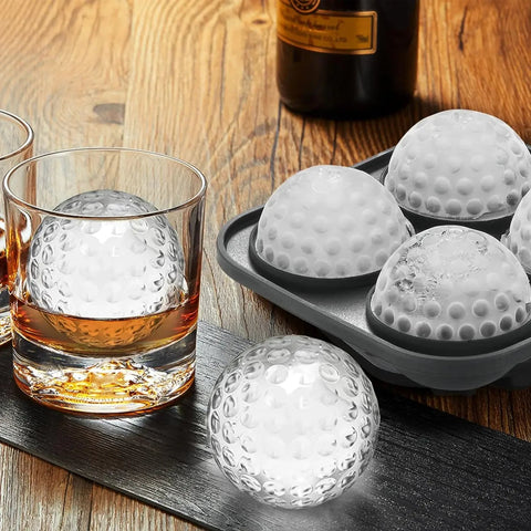 1 - 10PCS Ice Cube Mold 3D Golf Ball Ice Mold Silicone - EveryWares