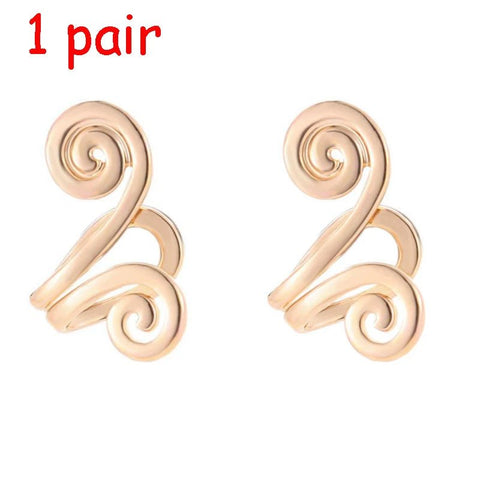 1 Pair Zunis Acupressure Slimming Earrings Non Piercing Flower Shape - EveryWares