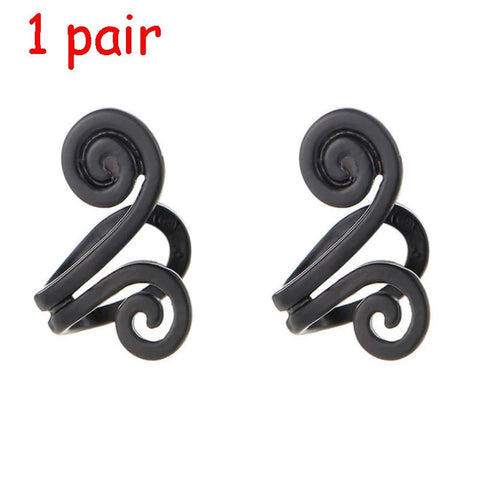 1 Pair Zunis Acupressure Slimming Earrings Non Piercing Flower Shape - EveryWares