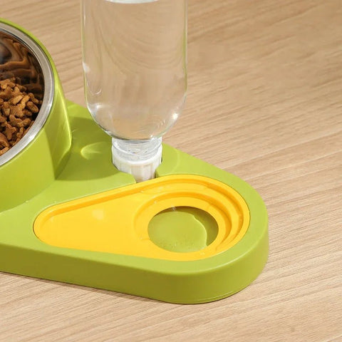 1 PCS Bowl Pet Feeder Food Bowl And Water Dispenser Double Bowl Large Capacity - EveryWares