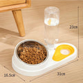 1 PCS Bowl Pet Feeder Food Bowl And Water Dispenser Double Bowl Large Capacity - EveryWares