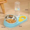 1 PCS Bowl Pet Feeder Food Bowl And Water Dispenser Double Bowl Large Capacity - EveryWares