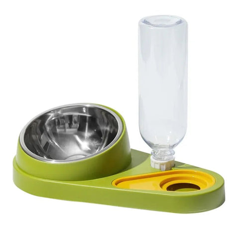 1 PCS Bowl Pet Feeder Food Bowl And Water Dispenser Double Bowl Large Capacity - EveryWares