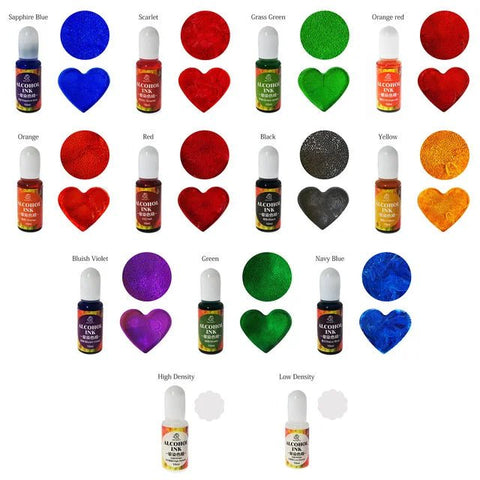 1 Set Resin Pigment Kit Art Ink Alcohol Liquid Colorant Dye Ink Diffusion DIY Epoxy Resin - EveryWares