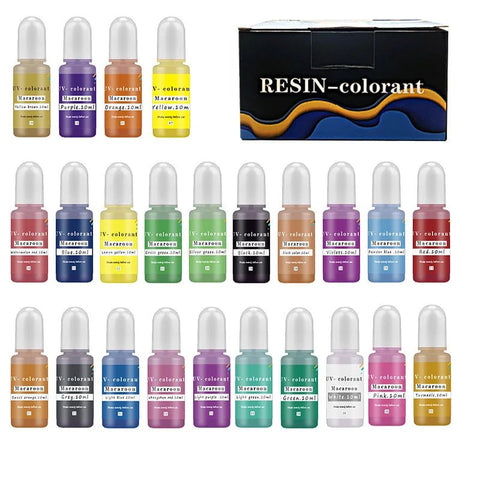 1 Set Resin Pigment Kit Art Ink Alcohol Liquid Colorant Dye Ink Diffusion DIY Epoxy Resin - EveryWares