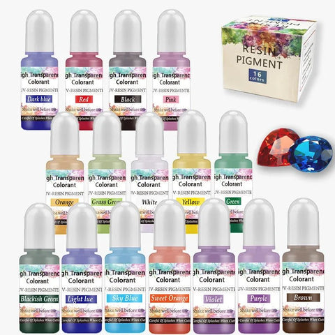 1 Set Resin Pigment Kit Art Ink Alcohol Liquid Colorant Dye Ink Diffusion DIY Epoxy Resin - EveryWares