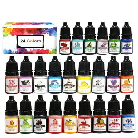 1 Set Resin Pigment Kit Art Ink Alcohol Liquid Colorant Dye Ink Diffusion DIY Epoxy Resin - EveryWares