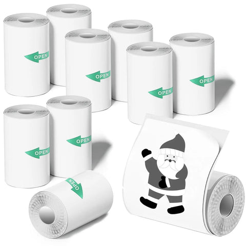 10 Rolls 2.2in x 19ft Thermal Printer Paper Rolls for Mini Pocket Printer - EveryWares