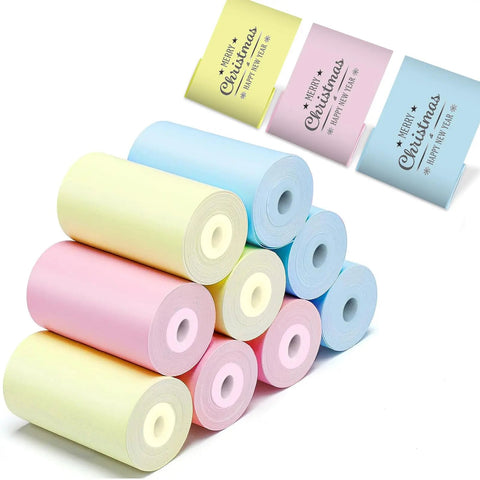 10 Rolls 2.2in x 19ft Thermal Printer Paper Rolls for Mini Pocket Printer - EveryWares