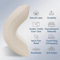 100% Natural Latex Sleeping Bed Pillow Luxury Pillow Sleepers Orthopedic Pillows Cervical Health Care - EveryWares