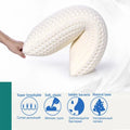 100% Natural Latex Sleeping Bed Pillow Luxury Pillow Sleepers Orthopedic Pillows Cervical Health Care - EveryWares