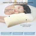 100% Natural Latex Sleeping Bed Pillow Luxury Pillow Sleepers Orthopedic Pillows Cervical Health Care - EveryWares