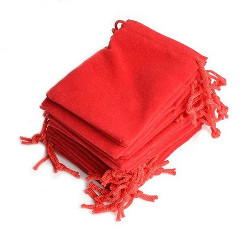 100Pcs Velvet Drawstring Pouch Bag - EveryWares