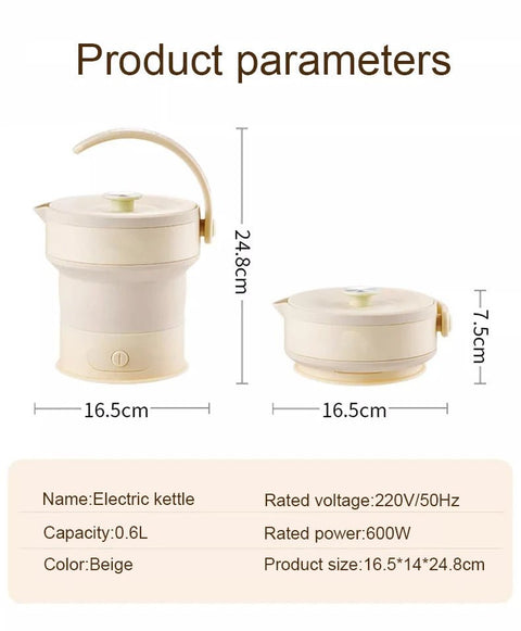 110V/220V Portable Travel Folding Electric Kettle Silicone - EveryWares