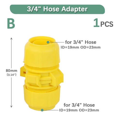 1/2" 3/4" 1" - Adapter Extender Hose Coupling Joint Garden Watering Accessories Connect Repair for Pipe - EveryWares