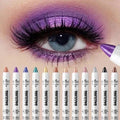 12 Colors Pearlescent Eyeshadow Pencil Waterproof Long Lasting Glitter Shimmer Eye Shadow - EveryWares