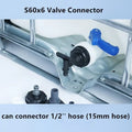 1/2 inch S60x6 Thread Plastic IBC Tank Tap 15mm Adapter Garden hose Connection With Switch Valve - EveryWares