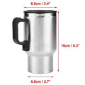 12V USB Car Electric kettle Stainless Steel Heating Car Cup Hot 450ml Heating Thermos Water Cup - EveryWares