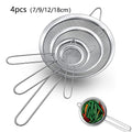 1/3/4Pcs/ Set - Stainless Steel Wire Mesh Strainer Set Kitchen Accessories - EveryWares