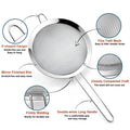 1/3/4Pcs/ Set - Stainless Steel Wire Mesh Strainer Set Kitchen Accessories - EveryWares