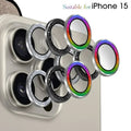 1/3Set Glitter Metal Camera Lens Protector for iPhone 15 Pro Max 15Plus Full Cover Lens Film Protective Glass - EveryWares