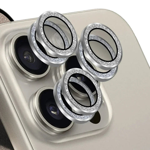 1/3Set Glitter Metal Camera Lens Protector for iPhone 15 Pro Max 15Plus Full Cover Lens Film Protective Glass - EveryWares