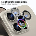 1/3Set Glitter Metal Camera Lens Protector for iPhone 15 Pro Max 15Plus Full Cover Lens Film Protective Glass - EveryWares