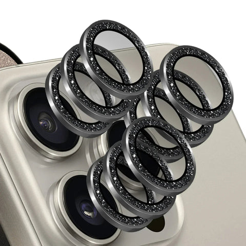 1/3Set Glitter Metal Camera Lens Protector for iPhone 15 Pro Max 15Plus Full Cover Lens Film Protective Glass - EveryWares