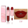 18 Colors 2 in 1 Matte Lipstick Lip Glaze Double Head Lip Makeup Lasting Waterproof Velvet - EveryWares