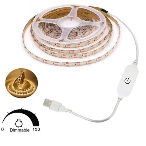 1M/3M/5M USB LED Strip Light 5V 30LEDs/m 2835 Dimmable Flexible Lamp Tape For Decoration - EveryWares