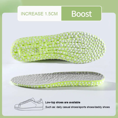 1Pair Boost Height Increase Shoes Insoles Soft Comfort Running Sports Insole for Shoe Pads - EveryWares