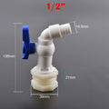 1pc 1/2 3/4" Plastic Male Thread Water Faucet Tap Adapter Assembly Drainage Faucet Valve Garden Accessories - EveryWares