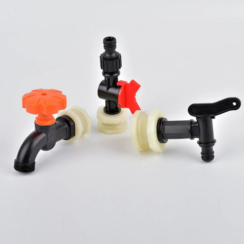 1pc 1/2 3/4" Plastic Male Thread Water Faucet Tap Adapter Assembly Drainage Faucet Valve Garden Accessories - EveryWares